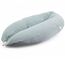 HOBEA-Germany Stillkissen 190 cm x 76 cm XXL Lagerungskissen Schwangerschaftskissen für Baby und Erwachsene Seitenschläferkissen Stillkissen mit Bezug aus Bio Baumwolle, Musselin Graublau