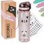 BJORKI® Trinkflasche Kinder auslaufsicher 500ml inkl. BONUS Namenssticker - Ideal für Schule, Kindergarten & Sport - Kohlensäure geeignet - Robuste Wasserflasche für aktive Kids (Pastell Rosa)