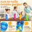 Funkelfuchs® - Trinkflasche für Kinder – 500ml, Blau – Kohlensäure geeignet - 100% auslaufsicher - Wasserflasche spülmaschinenfest - für Kindergarten, Einschulung, Schule, Sport