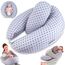 Chilling Home 2 in 1 Stillkissen XXL Schwangerschaftskissen Seitenschläferkissen für Baby,Pregnancy Pillow mit Innenkissen and Baumwoll Stillkissenbezug,Kissen Schwangerschaft Stillkissen(Blau)