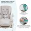 Kinderkraft Hochstuhl YUMMY, Kinderhochstuhl, Babystuhl, Kombihochstuhl, ab den Ersten Lebensmonaten, Fußstütze, Halbliegende Position, Bezug aus PU, Einfach zu Reinigen, Grau