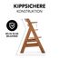 hauck Alpha+, Walnut - Mitwachsender Holzhochstuhl aus Buche für Kinder ab 6 Monaten bis 90 kg - Inklusive 5 Punkt Gurt, Schrittgurt, Schutzbügel - Kompatibel mit viel Zubehör