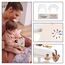 hauck Alpha Start N Grow Set, Natural Dark Grey - ab Geburt bis 90 kg, Holzhochstuhl aus Buche, 3 in 1 Babywippe mit Musselinbezug, Sitzverkleinerer, Sitzkissen, Essbrett, Spielbrett, 3 Lernspiele