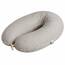 sei Design Stillkissenbezug 4-lagiger Musselin Teddyplüsch XXL 190 x 35 cm Grau – GOTS Bio-Baumwolle – 60°C waschbar