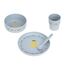 LÄSSIG Kindergeschirr Set (Teller, Becher, Schälchen, Löffel) ohne Melamin, BPA-frei, für Spülmaschine und Mikrowelle/Dish Set Happy Fruits Lemon