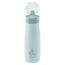 NUK Mini-Me Flip mit Strohhalm für Kleinkinder | ab 12 Monate | 500 ml | Edelstahl-Wasserflasche für Kinder | auslaufsichere stabile Trinköffnung | bruchsicher | blauer Globus