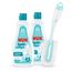 NUK Babyflaschenreiniger & Flaschenbürste | 2 x Flaschenreiniger, 1 x Bürste Twist für Flasche & Sauger | 500 ml | Ideal zur Reinigung von Babyflaschen, Saugern & Zubehör | Duftstofffreier Reiniger