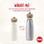 NUK Mini-Me Cup Set für Kleinkinder | Sip & Flip-Aufsätze | 9-12+ Monate | 300 ml & 500 ml | Trinkflaschen für Kinder | Auslaufsichere, beißfeste Tülle & Trinkhalm | Bruchsicher | Mint Dots & Bee