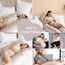 sei Design XXL Schwangerschaftskissen U-Form Seitenschläferkissen Komfortkissen Erwachsene, Abnehmbarer Bezug Mikrofaser gesteppt, Pregnancy Pillow Baby