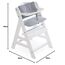 hauck Sitzkissen Kompatibel mit Alpha+, Beta+ und Arketa Holzhochstuhl Highchair Pad Deluxe, Einfache Befestigung mit Klettverschluss, Maschinenwaschbar (Stretch Grey)