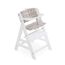 hauck Sitzkissen Kompatibel mit Alpha+, Beta+ und Arketa Holzhochstuhl Highchair Pad Deluxe, Einfache Befestigung mit Klettverschluss, Maschinenwaschbar (Multicolor Beige)