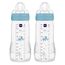 MAM Easy Active Babyflasche | 4+ Monate | Stillfreundliche Milchflasche | Trinkflasche für Babys mit Sauger Größe 2 aus SkinSoft Silikon | 330 ml | Elefant