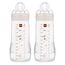 MAM Easy Active Babyflasche | 4+ Monate | Stillfreundliche Milchflasche | Trinkflasche für Babys mit Sauger Größe 2 aus SkinSoft Silikon | 330 ml | Fuchs