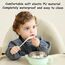 PewinGo Lätzchen zum Abstillen mit Langen Ärmeln&BLW, Weiches und Hautfreundliches Material, Lätzchen zum Stillen, Wasserdicht und Leicht zu Reinigen & Maschinenwaschbar,für Baby,und Kinder Dunkelgrau