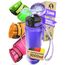 Funkelfuchs® - Trinkflasche für Kinder – 1000ml, Lila – Kohlensäure geeignet - 100% auslaufsicher - Wasserflasche spülmaschinenfest - für Kindergarten, Einschulung, Schule, Sport