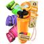Funkelfuchs® - Trinkflasche für Kinder – 1000ml, Orange – Kohlensäure geeignet - 100% auslaufsicher - Wasserflasche spülmaschinenfest - für Kindergarten, Einschulung, Schule, Sport