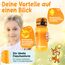 Funkelfuchs® - Trinkflasche für Kinder – 350ml, Orange – Kohlensäure geeignet - 100% auslaufsicher - Wasserflasche spülmaschinenfest - für Kindergarten, Einschulung, Schule, Sport