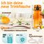 Funkelfuchs® - Trinkflasche für Kinder – 350ml, Orange – Kohlensäure geeignet - 100% auslaufsicher - Wasserflasche spülmaschinenfest - für Kindergarten, Einschulung, Schule, Sport