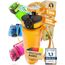 Funkelfuchs® - Trinkflasche für Kinder – 500ml, Orange – Kohlensäure geeignet - 100% auslaufsicher – Wasserflasche spülmaschinenfest - für Kindergarten, Einschulung, Schule, Sport