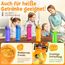 Funkelfuchs® - Trinkflasche für Kinder – 1000ml, Orange – Kohlensäure geeignet - 100% auslaufsicher - Wasserflasche spülmaschinenfest - für Kindergarten, Einschulung, Schule, Sport