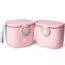 Termichy Milchpulver Portionierer, Milchpulver-Spender, 250g luftdichter tragbarer Milchpulver-Behälter für Reisen, mit Schaber und Löffel (Rosa, 2 Stücke)