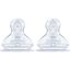 NUK First Choice+ Anti-Colic-Trinksauger Silikon, kiefergerechte NUK Form, Größe 1 (0-6 Monate) S für Tee, 2 Stück (2er Pack)