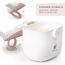 Milchpulver Portionierer baby, Termichy Milchpulver-Spender, 250g luftdichter tragbarer Milchpulver-Behälter für Reisen, mit Schaber und Löffel (Rosa und weiß,1 Stück)