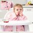 Nombear Baby Lätzchen mit Ärmeln für BLW (6 bis 24 Monate), 1 Packung - Wasserdichtes Ärmellätzchen Alternative zu Silikonlätzchen, Ganzkörper Lätzchen Baby, Babylatz Beikost Zubehör