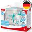 NUK Mini Cups 3-in-1-Trinklernbecherset | Mini Magic Cup und Trainer Cup | auslaufsicherer 360°-Trinkrand | ab 6 Monaten | praktische Griffe | BPA-frei | 160 ml | 2 Stück