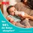 NUK Perfect Match Babyflasche | 0+ Monate | 150 ml | Anti-Kolik-Babyflasche | PP | Temperature Control Anzeige | Nilpferd | 1 Stück