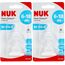 NUK First Choice+ Anti-Colic-Trinksauger Silikon | kiefergerechte NUK Form | Größe 2 (6-18 Monate) M für Milch | 2 Stück (Packung mit 2)