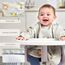 Nombear Baby Lätzchen mit Ärmeln für BLW (6 bis 24 Monate), 1 Packung - Wasserdichtes Ärmellätzchen Alternative zu Silikonlätzchen, Ganzkörper Lätzchen Baby, Babylatz Beikost Zubehör