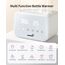 Grownsy Flaschenwärmer baby, Sterilisator für babyflaschen 10-in-1Fast Babynahrungsheizung & Abtauung BPA-freier Fläschchenwärmer,Babykostwärmer mit LCD-Display (WeißWeiß)