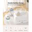 Grownsy Flaschenwärmer baby, Sterilisator für babyflaschen 10-in-1Fast Babynahrungsheizung & Abtauung BPA-freier Fläschchenwärmer,Babykostwärmer mit LCD-Display (WeißWeiß)