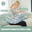 Chilling Home Stillkissen, Schwangerschaftskissen Seitenschläferkissen für Baby,Pregnancy Pillow mit Baumwoll Stillkissenbezug,Verstellbares Kissen Schwangerschaft Stillkissen Baby