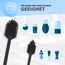 JAWAonline Spülbürsten Set 38cm und 32cm - Flaschenbürste Silikon schonend und kratzfrei - Flexible Flaschenreiniger Bürste - Premium Bottle Brush - Reinigungsbürste für kleine und große Flaschen