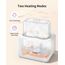 Grownsy Flaschenwärmer baby, Sterilisator für babyflaschen 10-in-1Fast Babynahrungsheizung & Abtauung BPA-freier Fläschchenwärmer,Babykostwärmer mit LCD-Display (WeißWeiß)