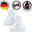 NUK First Choice+ Anti-Colic-Trinksauger Silikon | kiefergerechte NUK Form | Größe 1 (0-6 Monate) M für Milch | 2 Stück