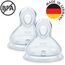 NUK First Choice+ Flow Control Trinksauger für Babyflaschen | 6–18 Monate |Anti-Colic-Ventil | BPA-frei | 2 Stück