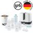 NUK Perfect Match Complete Feeding Set | Ab 0 Monate | Vario Express-Sterilisator, 4 Babyflaschen, Flaschenwärmer, Flaschenbürste und mehr | Regenbogen | 8 Stück