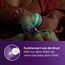 Philips Avent Natural Response Set für die Nacht – 260 ml Babyflasche mit mittlerer Durchflussrate (Mittel 3), im Dunklen leuchtender Ring, ultra soft Schnuller, Motiv müdes Faultier, SCD838/17