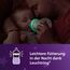 Philips Avent Natural Response Babyflasche für die Nacht – 260 ml, mit mittlerer Durchflussrate (Mittel 3), separater im Dunklen leuchtender Ring, Motiv müdes Faultier, SCY903/81