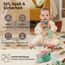 Mallie® Spielmatte Baby Faltbar inkl. Gratis Tragetasche 180x150x1cm [100% BPA- und Schadstoff-Frei] Doppelseitige Krabbelmatte Baby, Krabbeldecke Baby I Baby Play Mat, Spielmatte Baby Faltbar