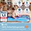 Mallie® Wassermatte Baby XXL 95x75 CM [100% BPA & Schadstoff-Frei] ab 3, 6 und 9 Monate im Ozean Blau Design I Baby Spielzeug, Spielzeug Ab 6 Monate als Wassermatte Baby und Baby Spielzeug 6 Monate