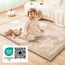 Wolkenweiche Spielmatte Baby 200x150x2,5cm, mond&Sterne – Teppich für Kinderzimmer mit hochwertigem Memory-Schaum – Krabbelmatte Baby mit Rutschfester Unterseite, Tatami Matte