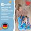 Mallie® Wassermatte Baby XXL 95x75 CM [100% BPA & Schadstoff-Frei] ab 3, 6 und 9 Monate im Ozean Blau Design I Baby Spielzeug, Spielzeug Ab 6 Monate als Wassermatte Baby und Baby Spielzeug 6 Monate