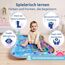 Mallie® Wassermatte Baby XXL 95x75 CM [100% BPA & Schadstoff-Frei] ab 3, 6 und 9 Monate im Ozean Blau Design I Baby Spielzeug, Spielzeug Ab 6 Monate als Wassermatte Baby und Baby Spielzeug 6 Monate