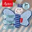 SIGIKID 41180 Greifling Schmetterling Red Stars Mädchen und Jungen Babyspielzeug empfohlen ab Geburt blau