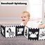 URMYWO Black & White Babybuch Kontrastbuch Baby-Bilderbuch-Stoffbücher- Kontrast Baby Spielzeug 0 3 6 9 12 Monate, schwarz weiss kontrastkarten Neugeboren Babygeschenk