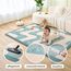 Wolkenweiche Spielmatte Baby 200x150x2,5cm, Wellen – Teppich für Kinderzimmer mit hochwertigem Memory-Schaum – Krabbelmatte Baby mit Rutschfester Unterseite – Krabbeldecke Kinderteppich Tatami Matte